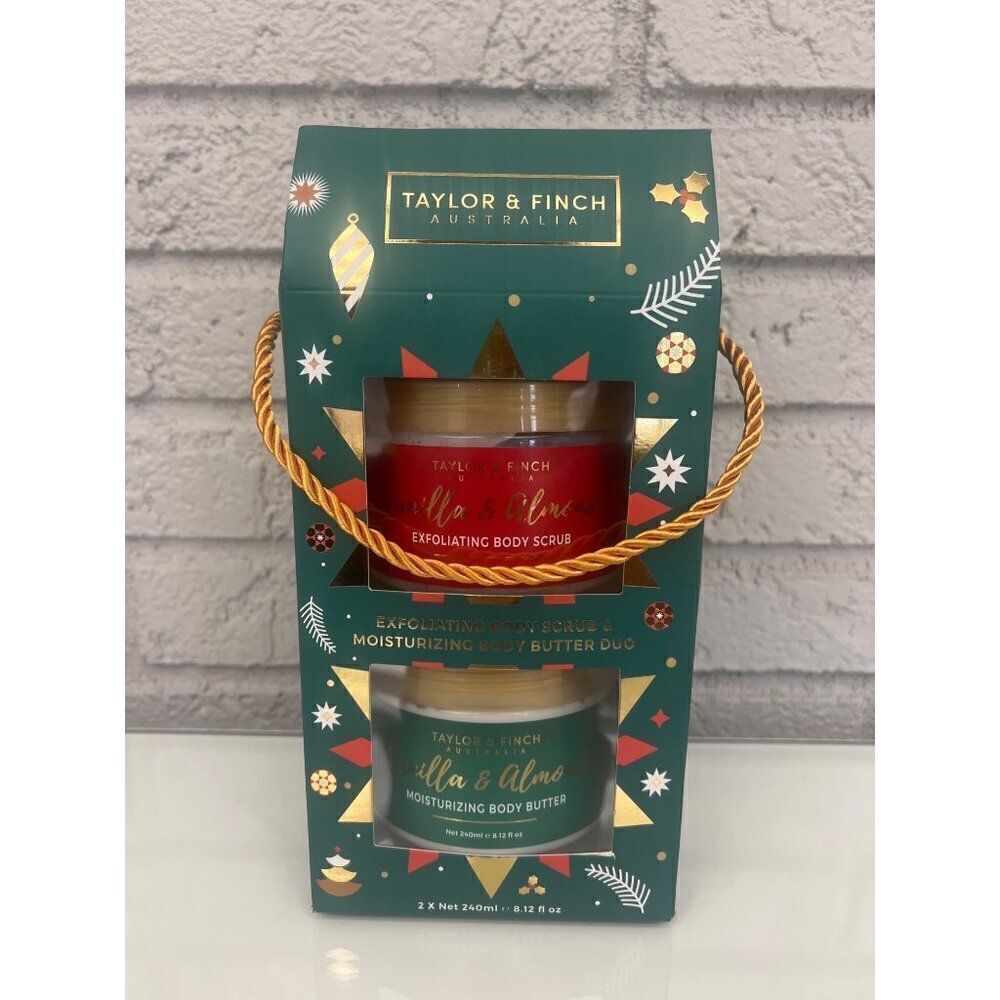 Taylor And Finch Vanilla & Almond Exfoliating Body Scrub / Butter Duo